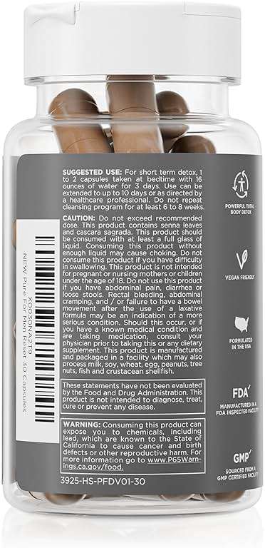Pure for Men Detox Supplement, Reset | Promotes Digestive & Gut Health, Helps Remove Toxins & Supports Immune System, Colon Cleanse | 30 Capsules - Image 3
