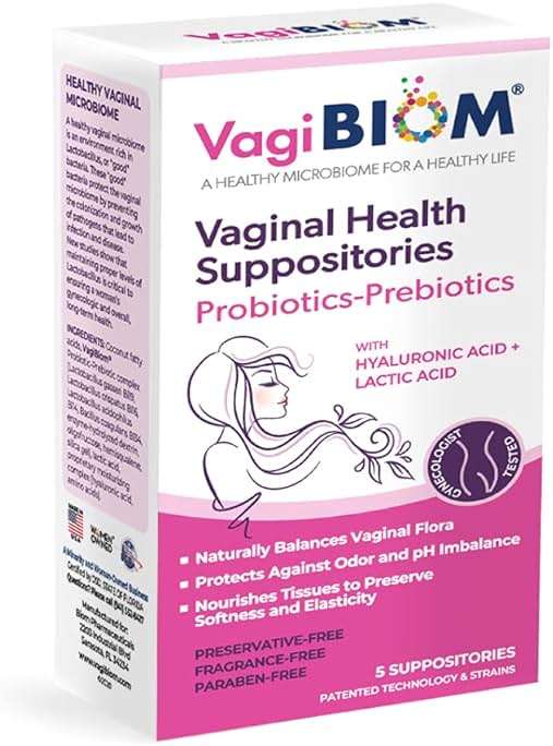 VagiBiom Lactobacillus Suppository: Microbiome Flora balance and Odor Control Regimen; Balance and Nourishes Healthy Flora; Paraben-Free Preservative-Free - Image 1