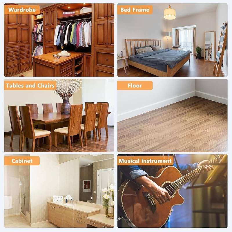 SEISSO Wood Furniture Repair Kit, Wood Putty Repair Fillers, Hardwood Laminate Floor Repair Kit, Restore Any Holes, Scratches, Cracks, Gouges for Wooden Floors, Cabinet, Cherry, Walnut - Image 6