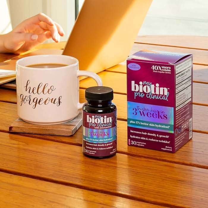 Purity Products MyBiotin ProClinical – Thicker Hair Starting in 3 Weeks & Fights Wrinkles - MB40X Patented Biotin Vitamin B7 Matrix w/Astaxanthin - 40X More Soluble vs Ordinary Biotin, 30 Veg Capsules - Image 5