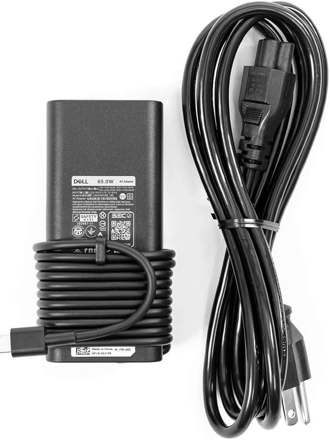 Dell 65W USB-C Laptop Charger for XPS and Latitude 5000 - Power Cord Included - Image 2