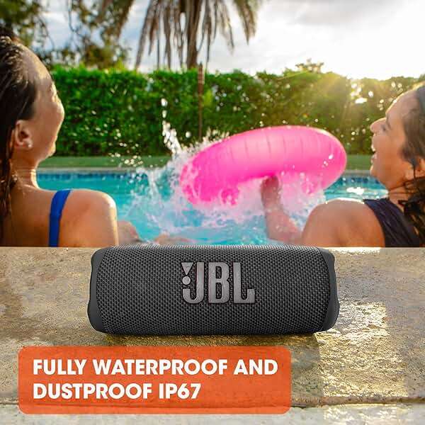 JBL Flip 6 - Portable Bluetooth Speaker, powerful sound and deep bass, IPX7 waterproof, 12 hours of playtime, JBL PartyBoost for multiple speaker pairing for home, outdoor and travel (Black) - Image 6