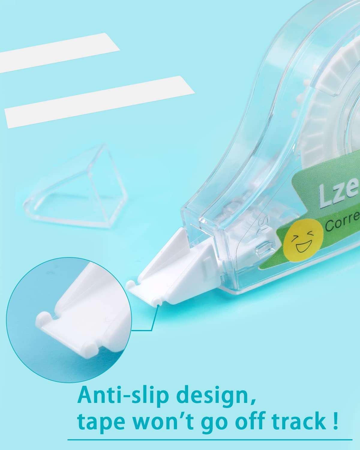Lzerking Correct Correction Tape,White,32-Count,Transparent Dispenser Shows How Much Tape is Remaining - Image 4