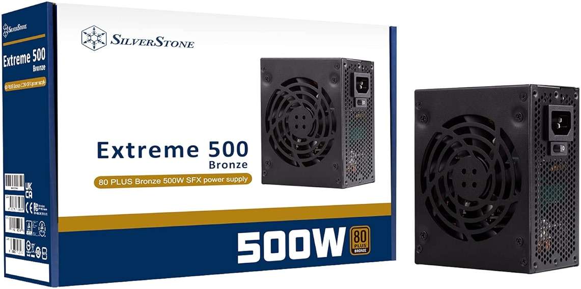 Silverstone Extreme 500 Bronze 80 Plus Bronze 500W SFX Power Supply, SST-EX500-B - Image 1