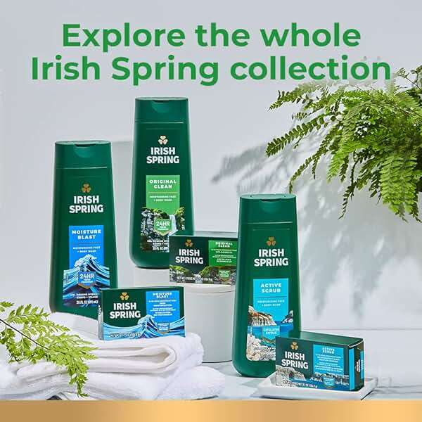 Irish Spring Original Moisturizing Body Wash for Men, 24-Hour Fresh, Face and Body Wash, Biodegradable Ingredients, Paraben Free, Cool Fresh Scent, 30 fl oz Pump Bottle - Image 17