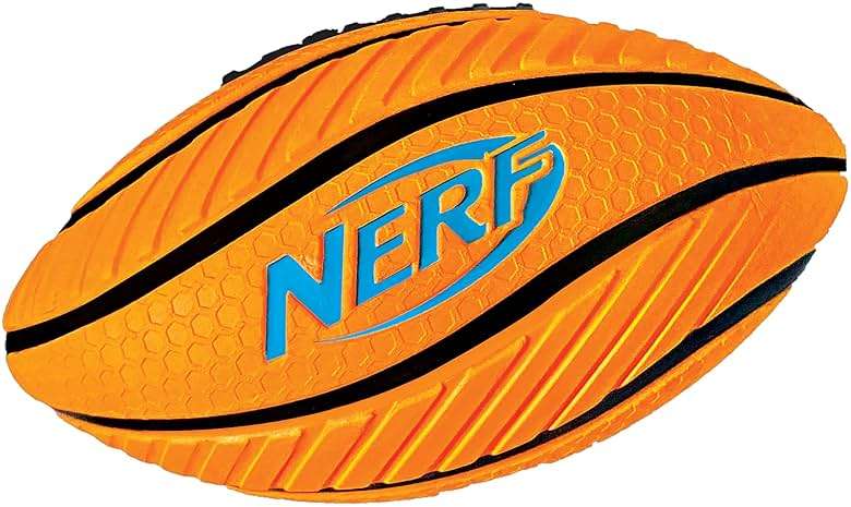 Nerf Kids Foam Football - Spiral Grip Mini Soft Foam Football for Kids - Easy Grip Junior Ball - 8.5" - Image 1