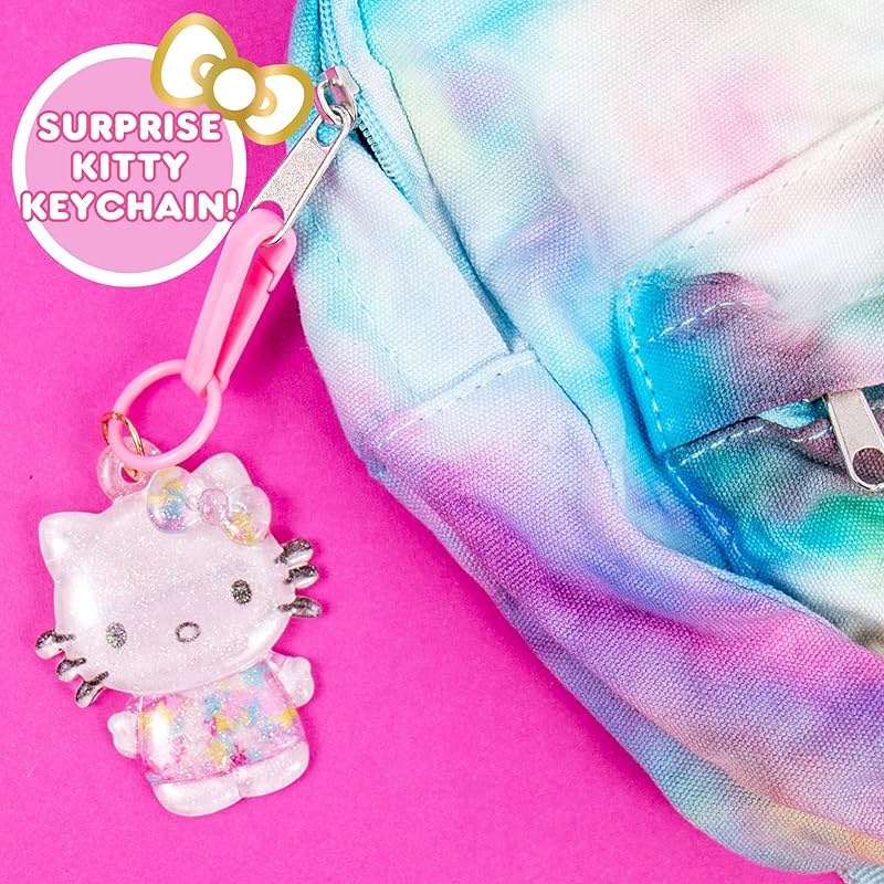 Hello Kitty DIY Glitter Micro Journal by Horizon Group USA, 40+ Stationery Accessories Including Hello Kitty Stickers, Surprise Keychain, Interchangeable Binder Discs, Squishy Glitter Cover & More - Image 5