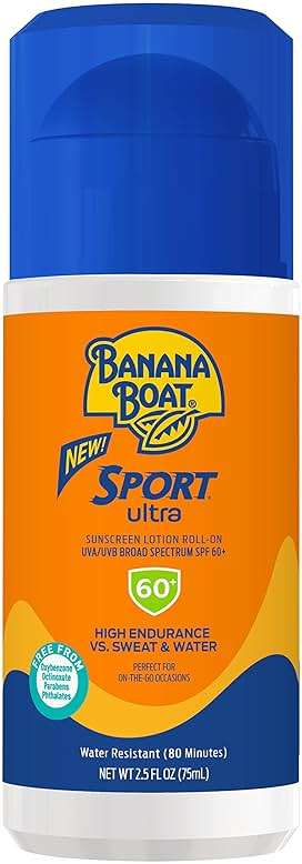 Banana Boat Sport Ultra SPF 60 Roll On Sunscreen, 2.5Fl Oz | Travel Size Sunscreen Roller, Roll On Sunblock SPF 60, Oxybenzone Free, Water Resistant, 2.5Fl Oz - Image 1