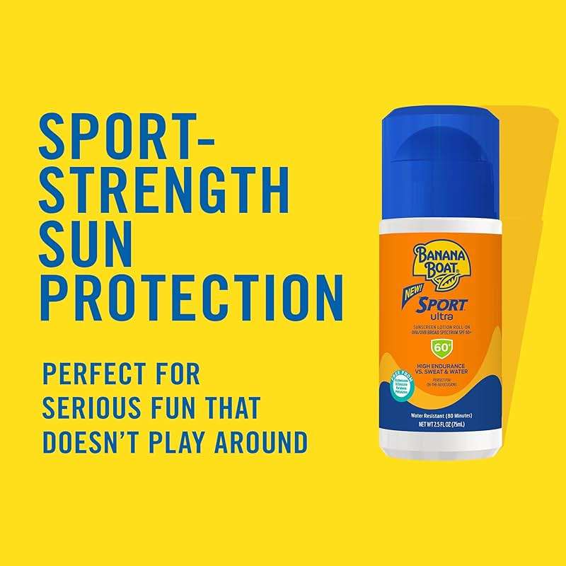Banana Boat Sport Ultra SPF 60 Roll On Sunscreen, 2.5Fl Oz | Travel Size Sunscreen Roller, Roll On Sunblock SPF 60, Oxybenzone Free, Water Resistant, 2.5Fl Oz - Image 5