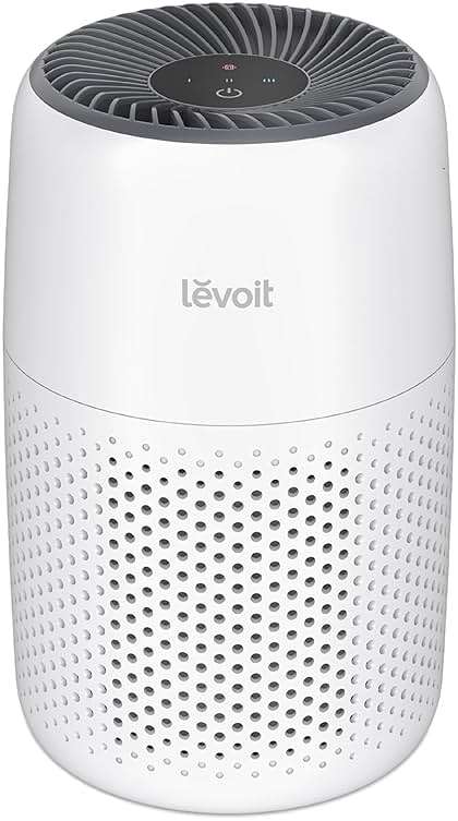 LEVOIT Air Purifiers for Bedroom Home Dorm, AHAM VERIFIDE, 3-in-1 Filter Cleaner With Aroma Pad, Filters Smoke, Allergens, Pet Dander, Odor, Dust, Office, Desktop, Core Mini-P, White - Image 1