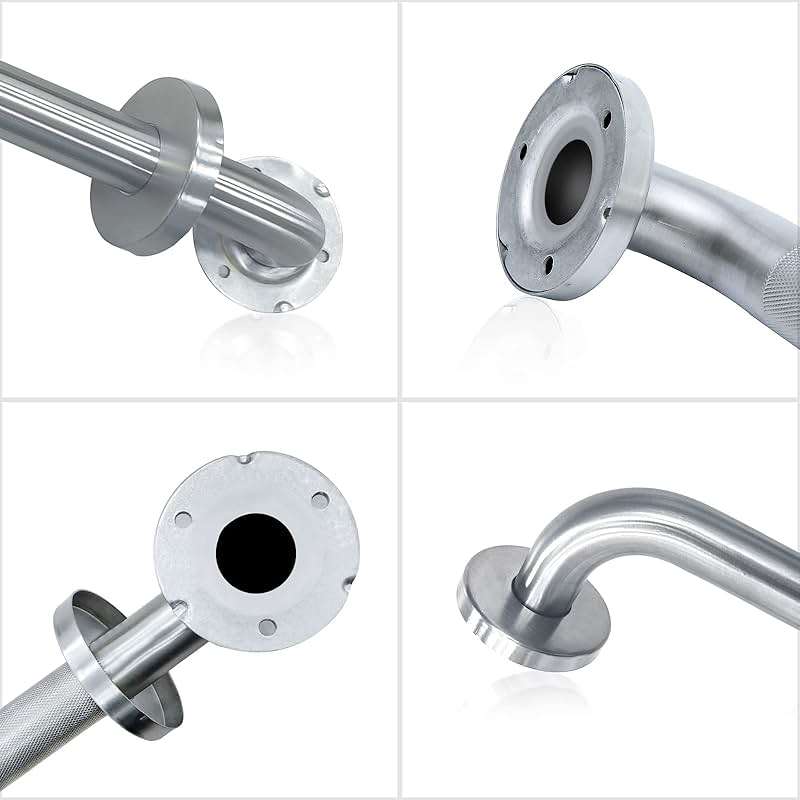 18 Inch Shower Grab Bar 2 Pack Brushed Nickel SUS304 Safety Bathroom Grab Bars with Concealed Screws, 500lbs Support Assist Bath Handle Balance Bar for Handicap Elderly Pregnant - Image 4