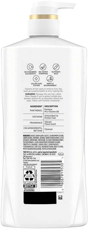 Pantene Shampoo, Classic Clean - Pro-V Nutrients for Dry, Color-Treated Hair, Healthy Looking Hair Every Wash, Antioxidant-Rich, 27.7 Oz Each, 2-Pack + Miracle Rescue Shot (0.5 Oz) - Image 9