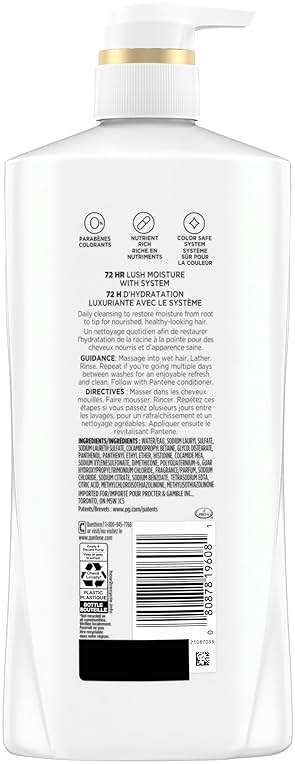 Pantene Shampoo & Conditioner Set, Daily Moisture Renewal - Pro-V Nutrients for Dry, Color-Treated, Straight to Curly Hair, 72-Hour Hydration & Softness, 52.8 Oz Total + Miracle Rescue Shot (0.5 Oz) - Image 11