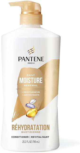 Pantene Shampoo & Conditioner Set, Daily Moisture Renewal - Pro-V Nutrients for Dry, Color-Treated, Straight to Curly Hair, 72-Hour Hydration & Softness, 52.8 Oz Total + Miracle Rescue Shot (0.5 Oz) - Image 8