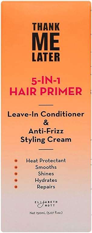 Elizabeth Mott Thank Me Later 5-in-1 Hair Primer - Leave-In Treatment Conditioning, Strengthening, Heat Protection All Hair Types - Anti-Frizz, Hydrating, Shine-Boosting - Vegan & Cruelty-Free, 150 mL - Image 2