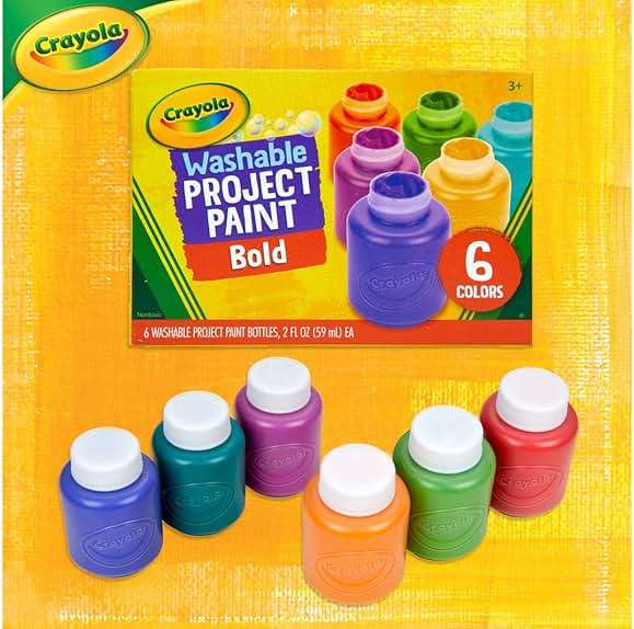 Crayola Washable Kids Paint (6ct), School Supplies, Painting Set for Kids, Spring Crafts, Art Teacher Gifts for Toddlers, Ages 3+ - Image 2