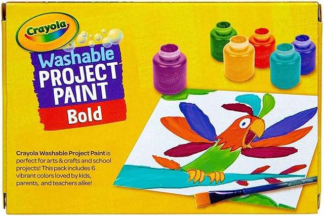 Crayola Washable Kids Paint (6ct), School Supplies, Painting Set for Kids, Spring Crafts, Art Teacher Gifts for Toddlers, Ages 3+ - Image 6