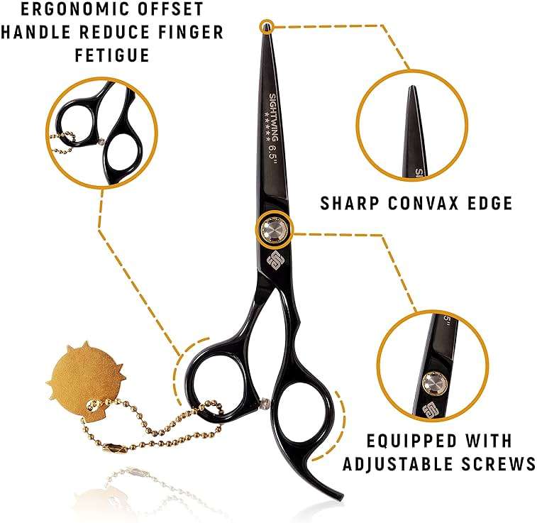 Sightwing Professional Hair Scissors 6.5"-Japnese Hair Cutting Shear, Hair Cutting Scissors, and Hair scissors Professional for Barber & Personal Use - Image 5