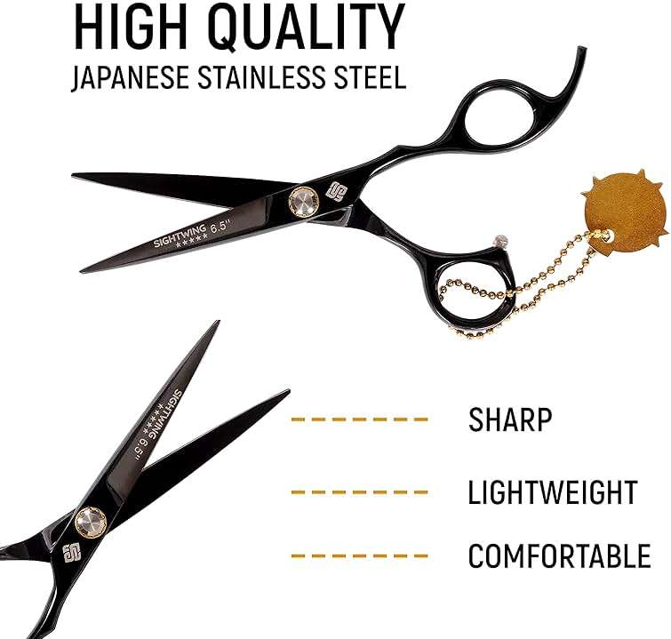 Sightwing Professional Hair Scissors 6.5"-Japnese Hair Cutting Shear, Hair Cutting Scissors, and Hair scissors Professional for Barber & Personal Use - Image 6