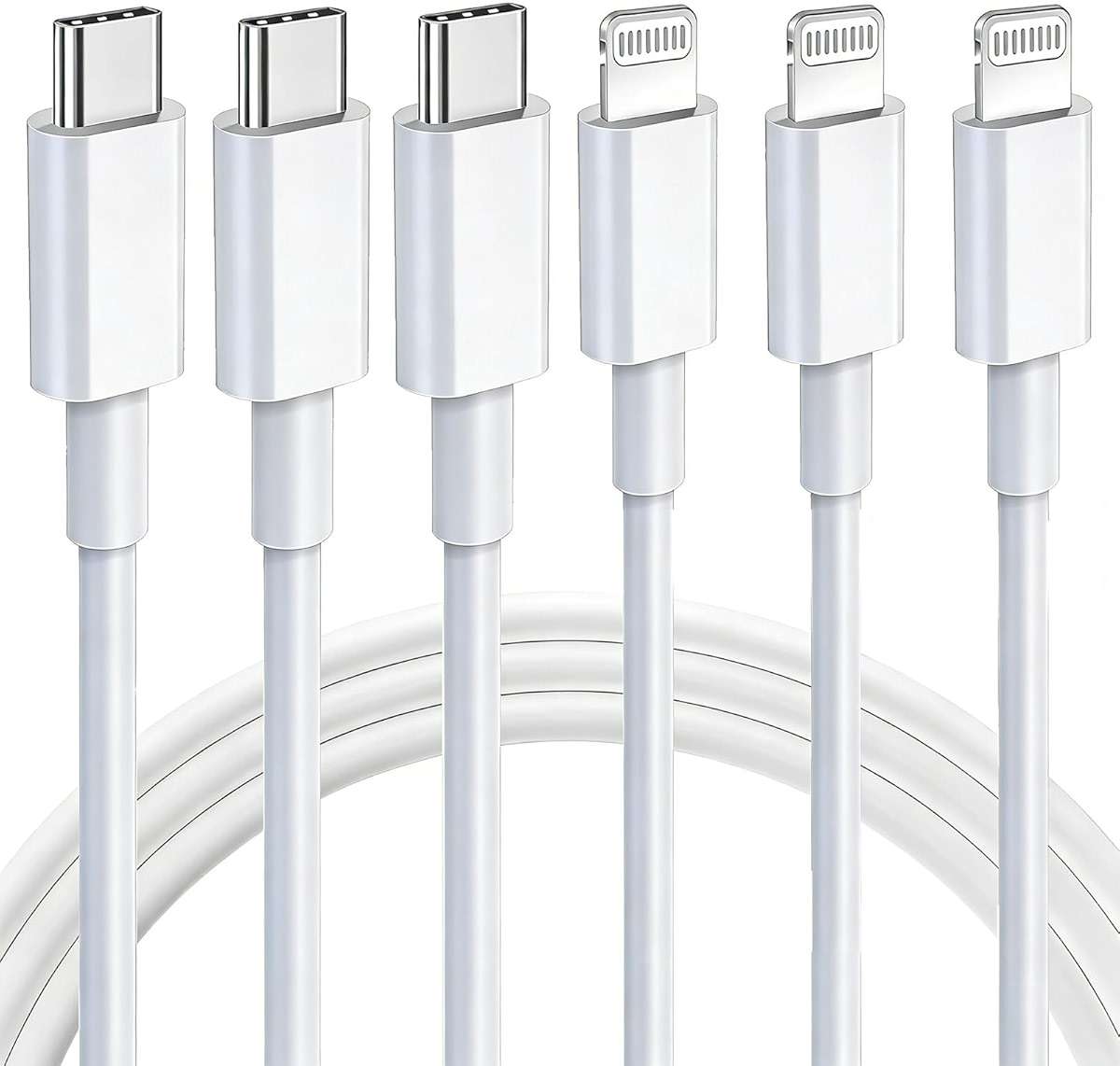 iPhone Charger Cord [Apple MFi Certified] USB C to Lightning Cable 3Pack 10 FT Type C Power Delivery Fast Charging Cable Compatible with iPhone 14 13 12 11 Pro Max XS Max XR X 8 iPad,White - Image 1