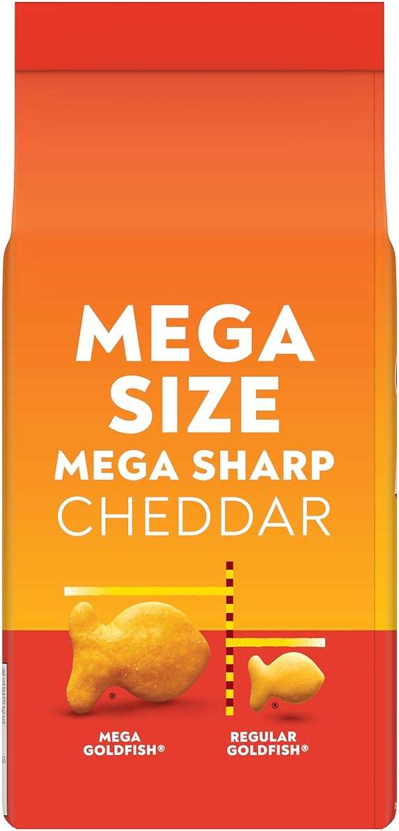 Goldfish Mega Bites Sharp Cheddar Cheese Crackers, 5.9 Oz Bag - Image 4