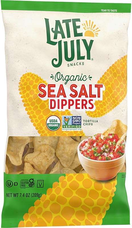 Late July Sea Salt Dippers Organic Tortilla Chips, 7.4 Oz Bag - Image 5