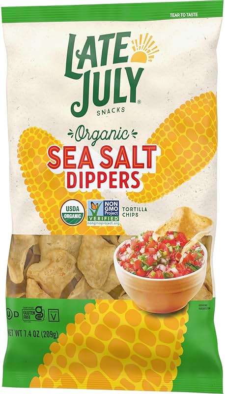 Late July Sea Salt Dippers Organic Tortilla Chips, 7.4 Oz Bag - Image 6