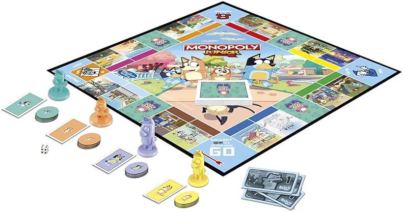 Hasbro Gaming Monopoly Junior Bluey Edition Board Game | Kids Play as Bluey, Bingo, Mum & Dad for Girls & Boys | Ages 5+ (Amazon Exclusive) - Image 12