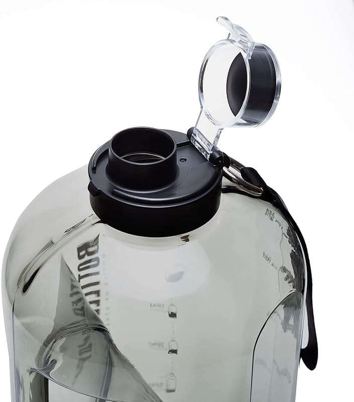 MYSHAKER 1 Gallon Water Jug with Flip-top Lid and Handle Strap, Leak-proof BPA Free Reusable Time Marker Reminder Large Capacity Gallon Water Bottle for Outdoor Sports Fitness Gym Hiking - Image 3