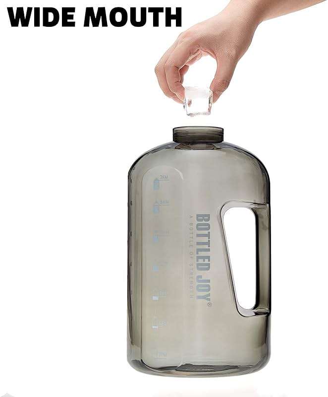 MYSHAKER 1 Gallon Water Jug with Flip-top Lid and Handle Strap, Leak-proof BPA Free Reusable Time Marker Reminder Large Capacity Gallon Water Bottle for Outdoor Sports Fitness Gym Hiking - Image 5