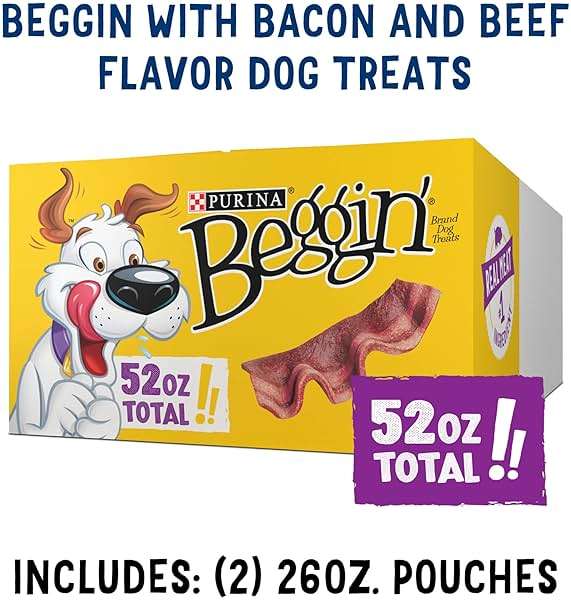 Purina Beggin' Strips With Real Meat Dog Treats With Bacon and Beef Flavors - (Pack of 2) 26 oz. Pouches - Image 6