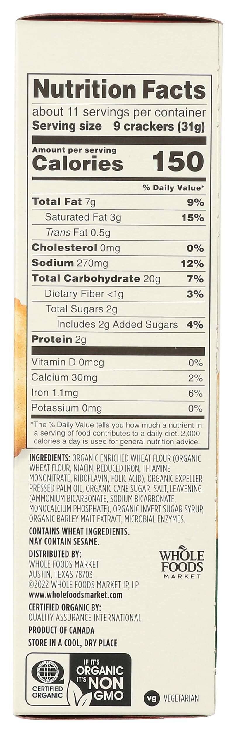 365 by Whole Foods Market, Organic Golden Round Crackers, 12 Ounce - Image 2