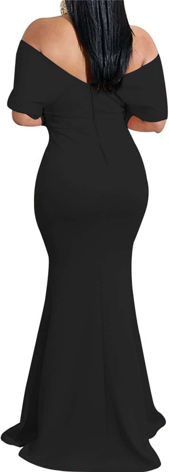 Formal Dresses for Women Evening Party Elelgant Mermaid Cocktail Floor Length Prom Long Dress with Zipper - Image 2