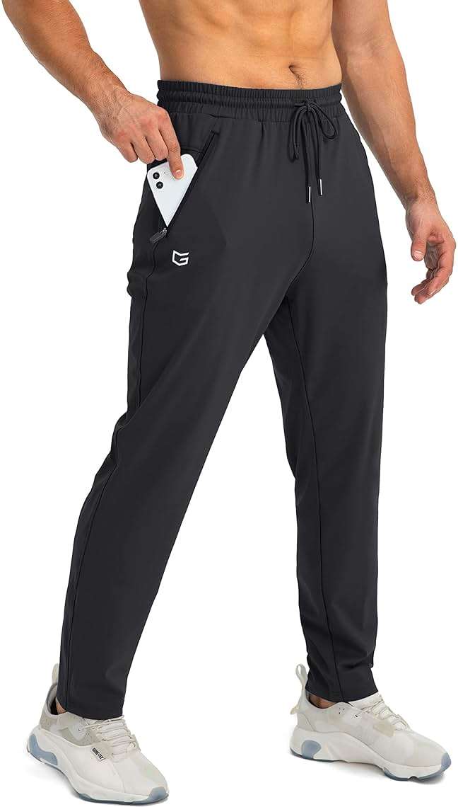 G Gradual Men's Sweatpants with Zipper Pockets Tapered Joggers for Men Athletic Pants for Workout, Jogging, Running - Image 1