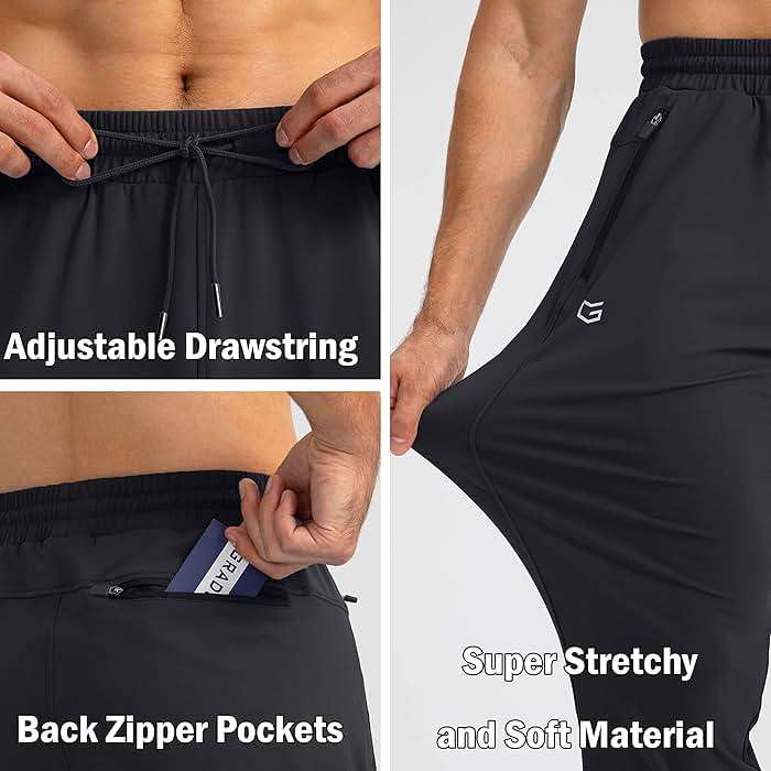 G Gradual Men's Sweatpants with Zipper Pockets Tapered Joggers for Men Athletic Pants for Workout, Jogging, Running - Image 5