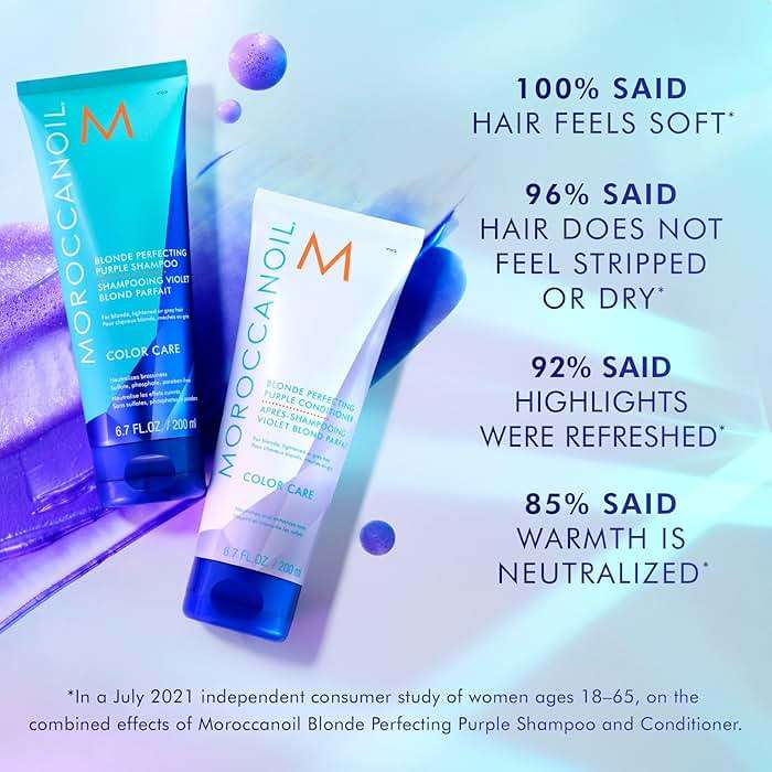 Moroccanoil Blonde Perfecting Purple Shampoo And Conditioner Bundle - Image 2
