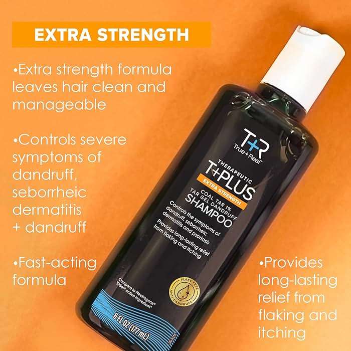 True+Real Coal Tar Therapeutic Plus Tar Gel Anti-Dandruff Shampoo Extra Strength 1% Coal Tar, 6 Fluid Ounce 2 Pack - Image 4