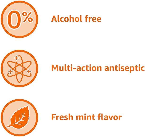 Amazon Basics Multi Action Antiseptic Oral Rinse, Alcohol-Free, Antiplaque, Antigingivitis, Fresh Mint Flavor, 1 Liter (33.8 Fluid Ounces), 1-Pack (Previously Solimo) - Image 5