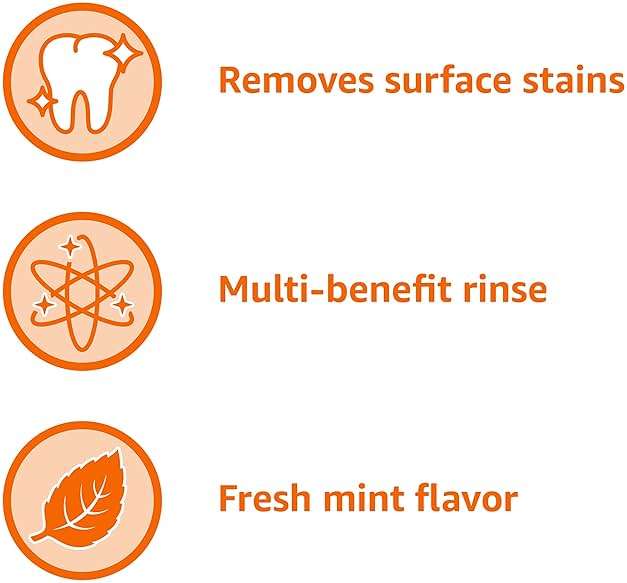 Amazon Basics Whitening Anticavity Mouthwash, Fresh Mint Flavor, Whitens Teeth, Prevents Cavities, 16 Fluid Ounces, 1-Pack (Previously Solimo) - Image 5