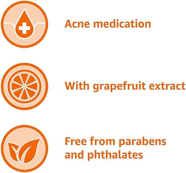 Amazon Basics Clarifying Pink Grapefruit Body Wash, 2% Salicylic Acid Acne Treatment, Dermatologist Tested, 8.5 Fluid Ounces, Pack of 1 - Image 5