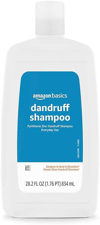Amazon Basics Anti-Dandruff Shampoo for Itchy Scalp, Flaky and Dry Scalp, pH Balanced, Paraben-Free, Clean Scent, Normal to Oily Hair, 28.2 Ounce, 4-Pack - Image 2
