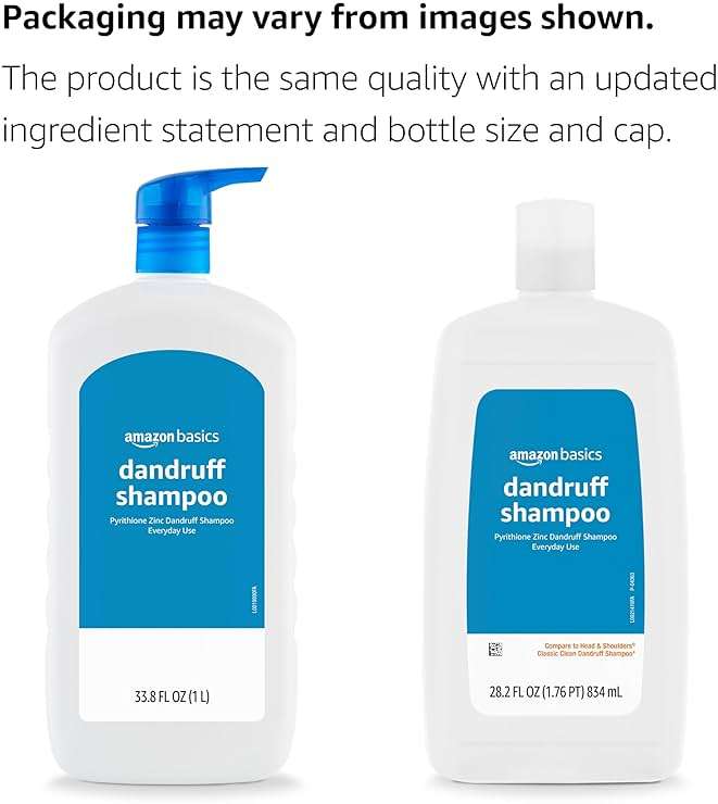 Amazon Basics Anti-Dandruff Shampoo for Itchy Scalp, Flaky and Dry Scalp, pH Balanced, Paraben-Free, Clean Scent, Normal to Oily Hair, 28.2 Ounce, 4-Pack - Image 4