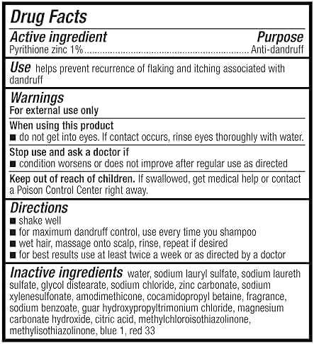 Amazon Basics Anti-Dandruff Shampoo for Itchy Scalp, Flaky and Dry Scalp, pH Balanced, Paraben-Free, Clean Scent, Normal to Oily Hair, 28.2 Ounce, 4-Pack - Image 5
