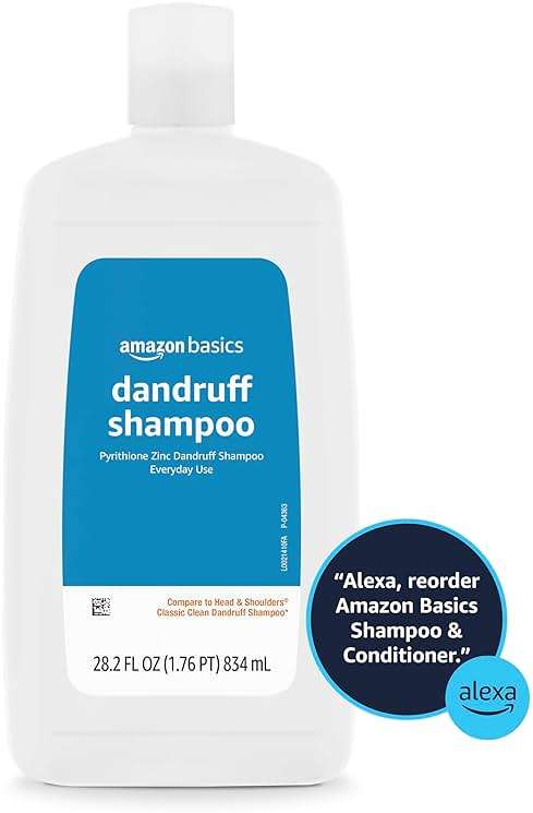 Amazon Basics Anti-Dandruff Shampoo for Itchy Scalp, Dry Scalp Relief, Flake Control, pH Balanced, Paraben-Free, Cruelty-Free, Clean Scent, Normal to Oily Hair, 28.2 fl oz, 1-Pack - Image 6