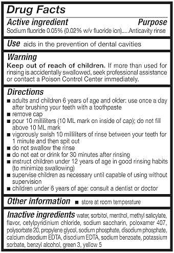 Amazon Basics Anticavity Fluoride Rinse, Alcohol-Free, Fresh Mint Flavor, Breath Freshener, Sugar-Free, 18 Fluid Ounces, 1-Pack (Previously Solimo) - Image 5