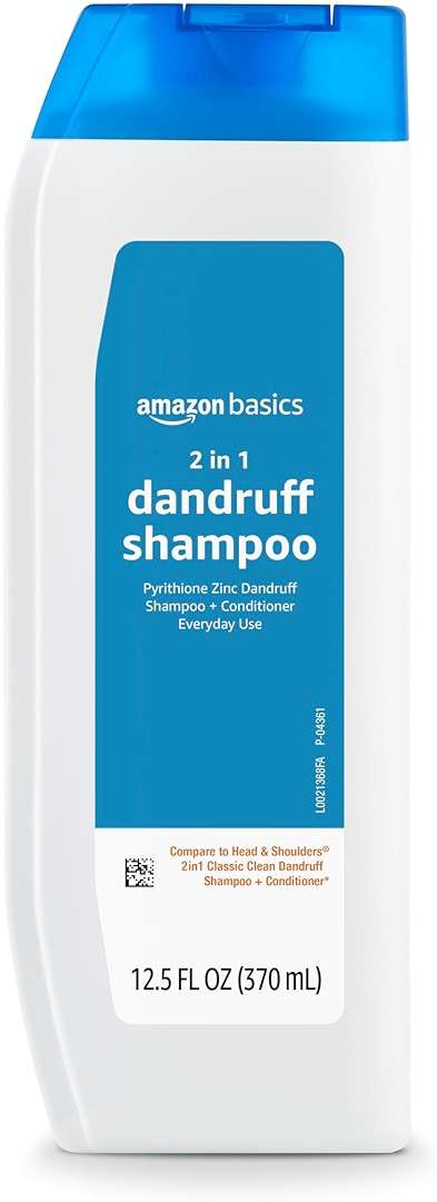 Amazon Basics 2-in-1 Anti-Dandruff Shampoo and Conditioner for Itchy Scalp, Scalp Care, Gentle, pH Balanced, Paraben-Free, Safe for All Hair Types, 12.5 Fl Oz, 6-Pack (Previously Solimo) - Image 2