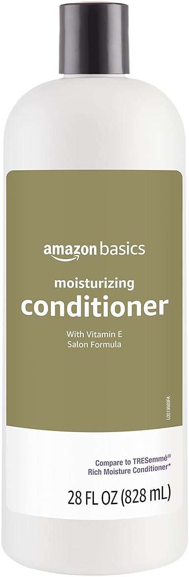 Amazon Basics Moisture Rich Conditioner for Dry and Damaged Hair, Nourishing, Softens, with Vitamin E, 28 Fl Oz (4-Pack) - Image 2