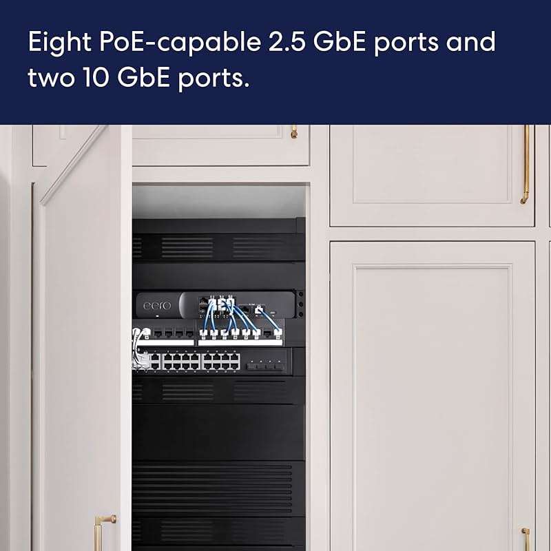 Amazon eero PoE Gateway - 10-port eero router and PoE switch (Two 10 GbE ports, eight 2.5 GbE PoE ports) - Image 4
