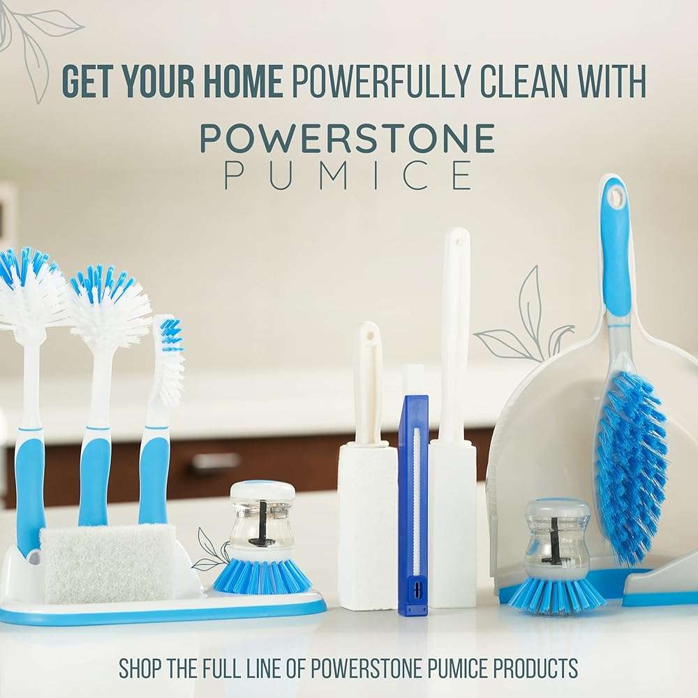Powerstone Pumice Stone Toilet Bowl Cleaner with Extra Long Handle - 1 Pack | 3'' Longer Handle | Remove Hard Water Stains, Rings & Limescale from Toilets, Bathtubs, Sinks, Pools, BBQ - Image 6