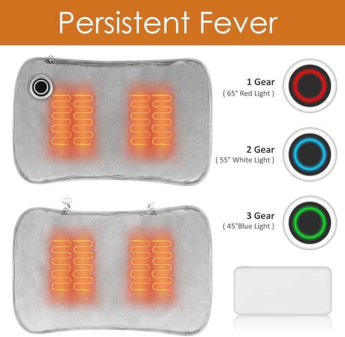 Hand Warmers Rechargeable, Portable Graphene Heated Gloves Handwarmers Bag with 10000MAH Power Bank&3 Heat Modes, Fast Electric Heating Pad Pouch for Women,Kids, Hunting,Camping - Image 3
